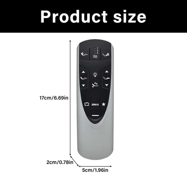 RF358A RF502A Sängfjärrkontroller Ersättning 8M Räckvidd Ergonomisk