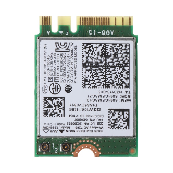Passer til ThinkPad X240 T440 T540P L440 L540 W540 5G WiFi Dual Band 7260NGW AC FRU:04X6007 Trådløst Adapterkort Konverter