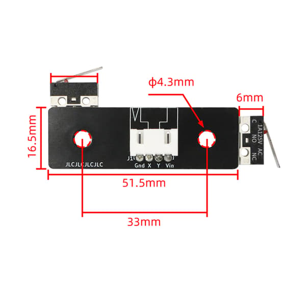 Endstop Grænsekontakt PCB-kort V2.4 til Voron 2.4 X/Y-akse 3D-printerdel