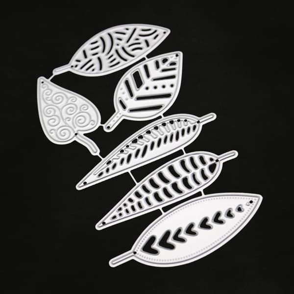 Bladblade Metalskærestencils DIY Scrapbooking Album Stempel Papirkort E