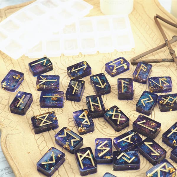Runer Harpiksform Runesten Epoxy Støbeform Futhark Alfabeter Runer