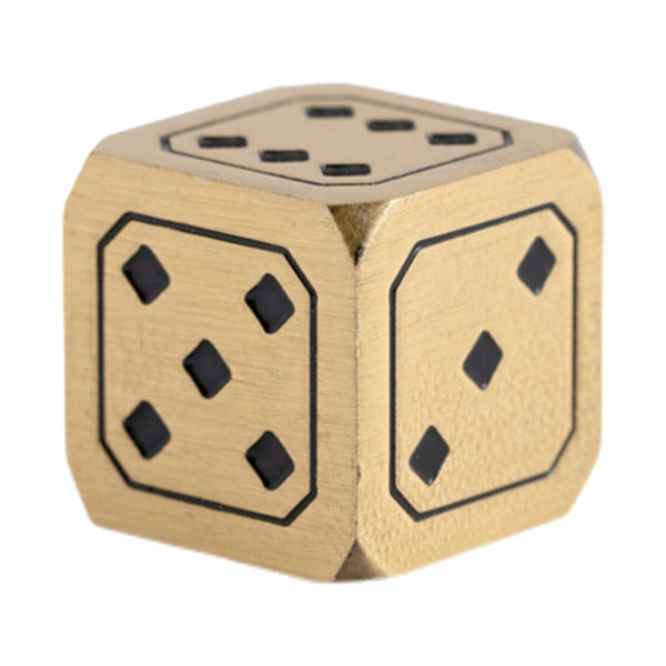 15mm Massiva Polerade Mässingstärningar Metall Massiva Pokertärningar Roligt Spel Spelrekvisita Tärningar Bord Pub Bar Party Brädspel Verktyg