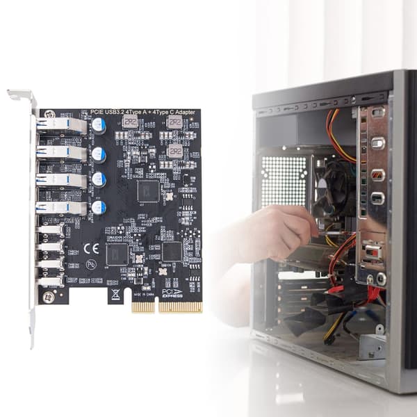 Stasjonær PC PCIe-kort USB3.2-utvidelseskort for forbedret dataoverføring