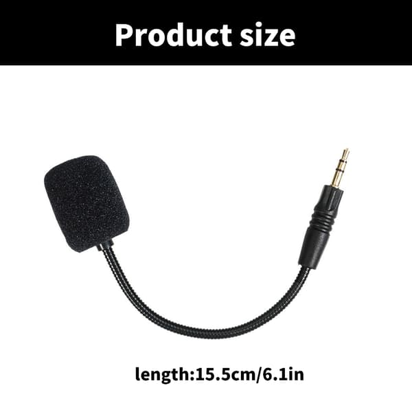Utskiftbar 3,5 mm mikrofonbom for Hecate G5BT gamingheadsettilbehør