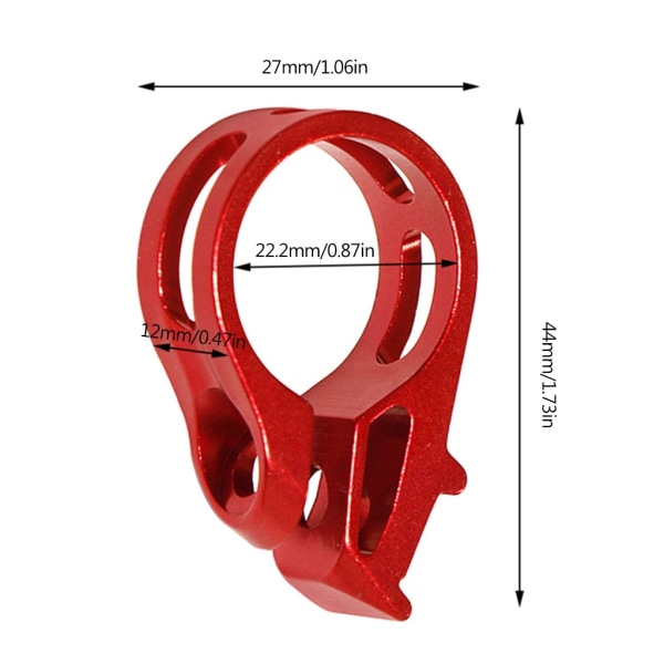 Cykelklämma i aluminiumlegering Cykelväxelklämma Cyklar Trigger Clamp 22,2 mm växelklämma med bultar för mountainbikes Red