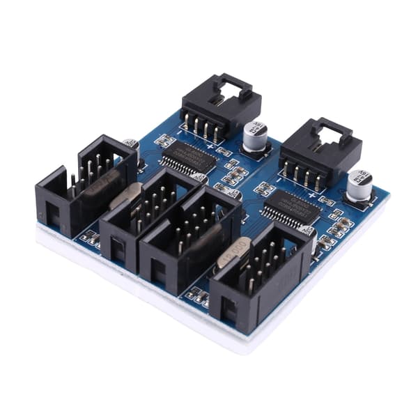 9-pin USB-header splitter 1 til 2/4 hun-forlængerkabelkort til bundkort
