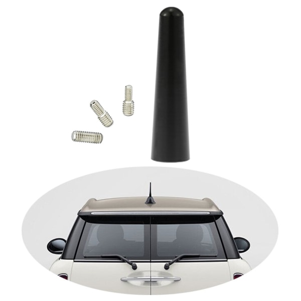 Bil FM-radioantenn Universal Mini Kort Aerial Mast Inskruvad SUV-del med M4 M5 M6 gängad adapter 6,5 cm Längd