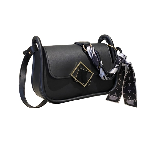 Dam Sidenhalsduk Crossbody Väska Enkel Messenger Väska PU Läder Axelväska Flickor Liten Fyrkantig Väska Dam Casual Väska Ins