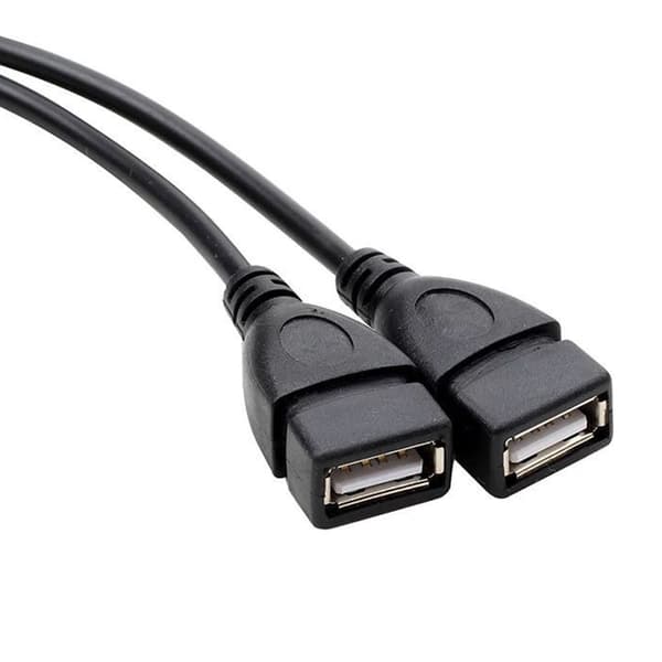 2 i 1 USB-splitterkabel Bärbar USB2.0-kabel för laddning och dataöverföring