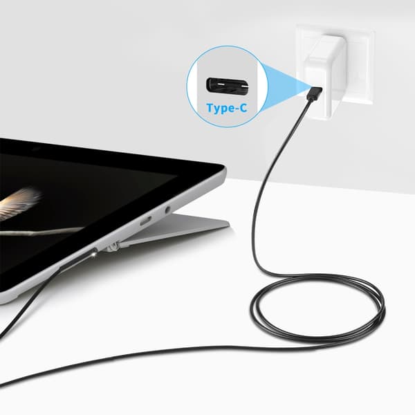 Metal Fjeder Opladerkabel til 7/6/5/4/3 Tablets Elastisk Kabel