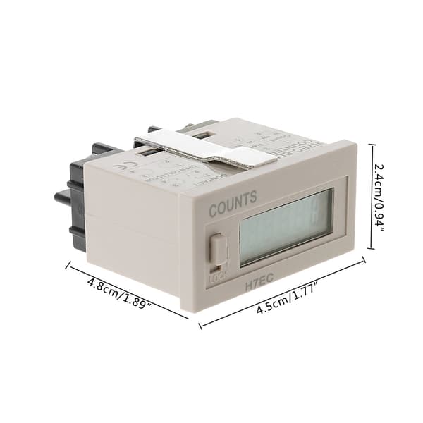 Multifunksjonell Profesjonell H7EC-6 Salgsautomat Digital Elektronisk Teller Timeteller Uten Spenning