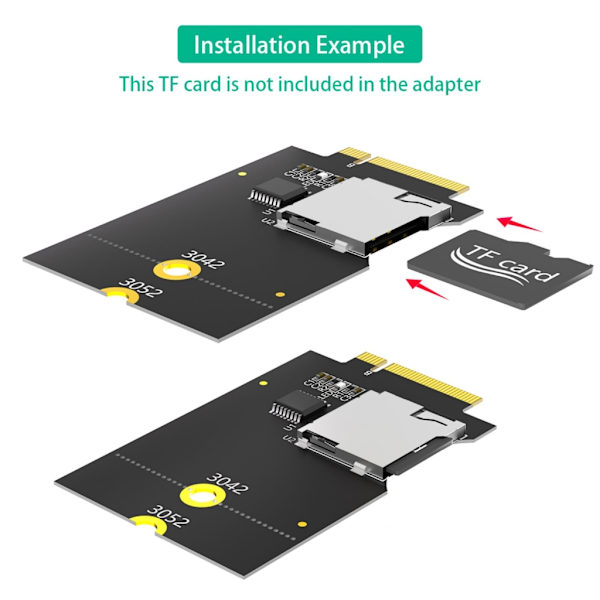 Effektiv datahantering M.2 B Key USB-buss till SDXC-kort