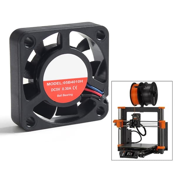 Del Print Ventilator Udskiftningsleje Blæser 40x40x10mm 5V 3 Ledninger 3D Printer