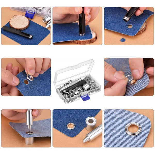 12 mm öljetter Ringar med brickor, Grommet öglor för presenning, Leather Craft Runda öljetter Ringar för gör-det-själv-kläder