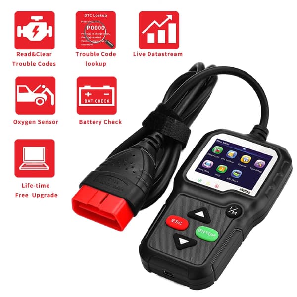 Universal OBD Kode Leser OBD2 Skanner Sjekk Motor Feil Diagnostisk Verktøy