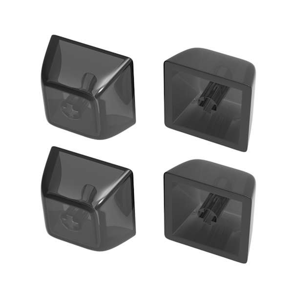 4/20 st Genomskinliga Blank Keycap Set 1U 1X XDA Profil Kristall Genomskinliga Tangenter för Mekaniskt Tangentbord