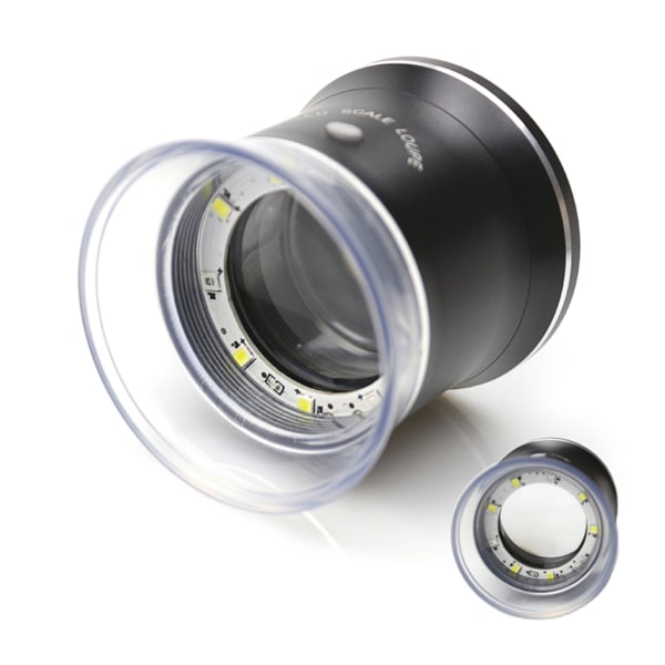 30X förstoringsglas 6 vita 3 UV-ljus Ögonluppförstoringsglas USB uppladdningsbar handsfree förstoringslins för myntsmycken