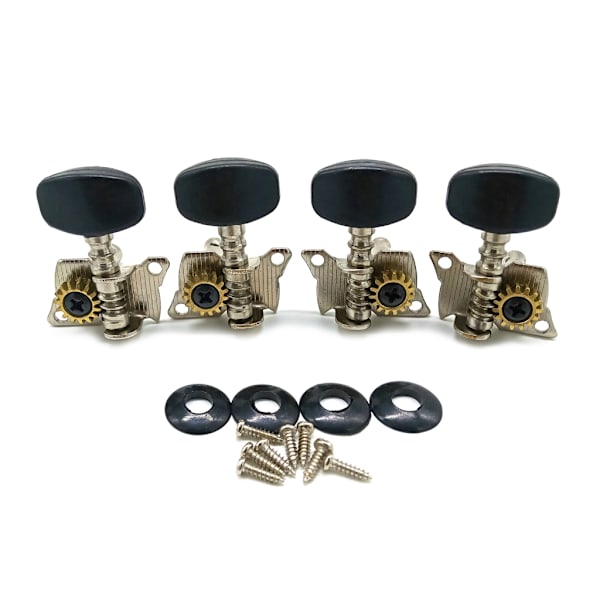 Ukulele korta stålpinnar String Winder Set 2R 2L Tuning Pegs Machine Head Tuners för 4 Strings Ukulele gitarrtillbehör