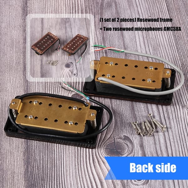 Keramisk magnetisk pickupsystem i palisander monteringsramme for gitarforbedring