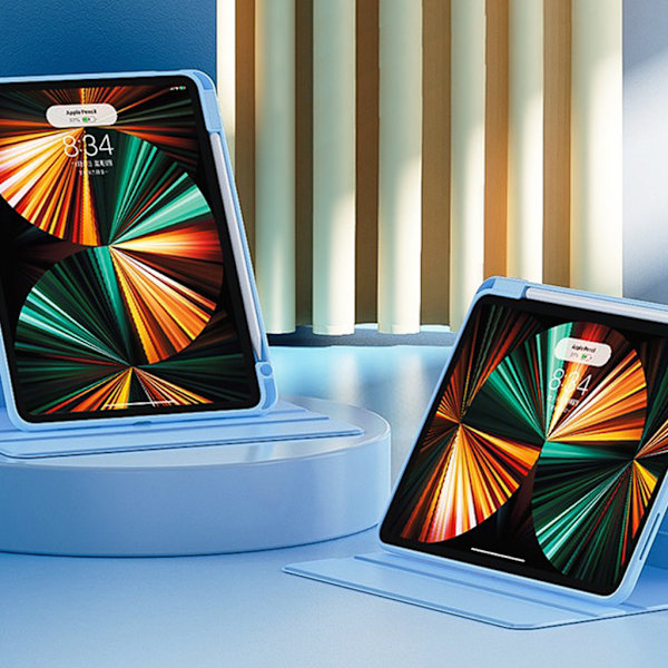 Full Body Tablet Skydd för Case TPU för Smart Cover med laddningspenna öppning 360° Rotation Auto Wake / Sleep i min Black