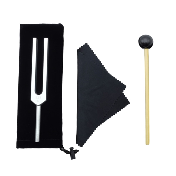 Stämgaffel i aluminiumlegering Yoga Spiritual Tuner med Mallet Tuning Tool Ljud Healing Fork Slagverksinstrument 528C