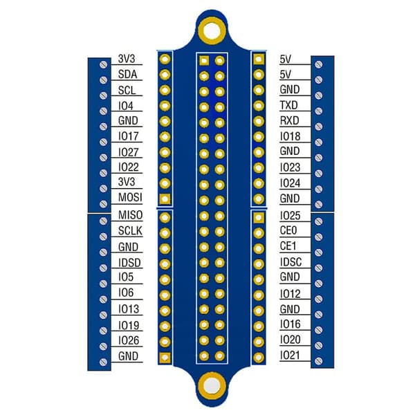 Micro GPIO Screw Terminal Block Breakout Board för Raspberry Pi 4B/3B+/3B/2B
