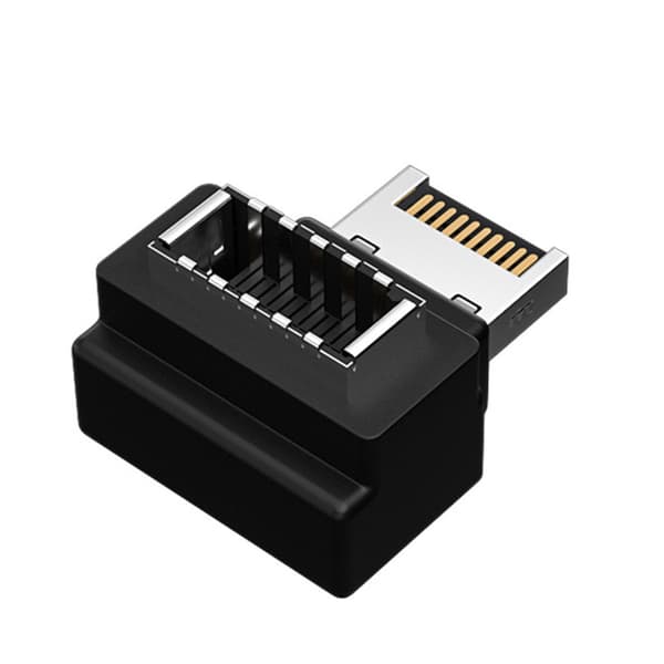 Datormoderkort Intern Anslutning USB 3.1 Typ-E Hona till Typ-E Hane 90 Graders Vinklad Adapter Slitstark