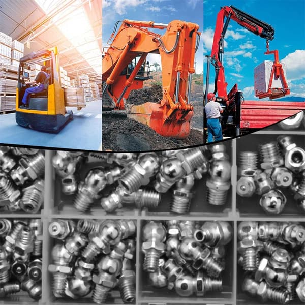 Hydrauliset rasvanippelit 115 kpl Zerk-rasvanippelivalikoima