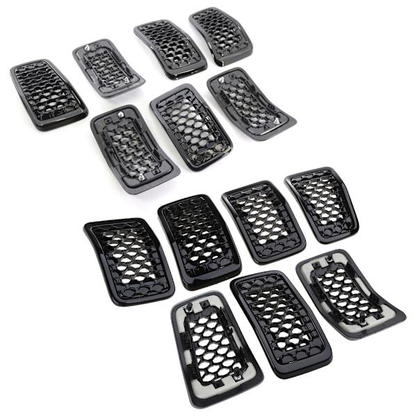 Front Grill Sort Mesh Grill Indsatser Dækker Tilbehør Passer til Cherokee 2019+