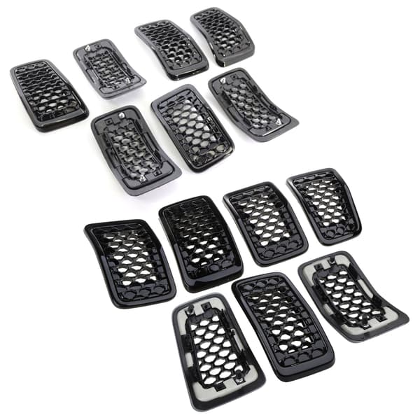 Front Grill Svart Mesh Grillinnsatser Dekseltilbehør Passer Cherokee 2019+