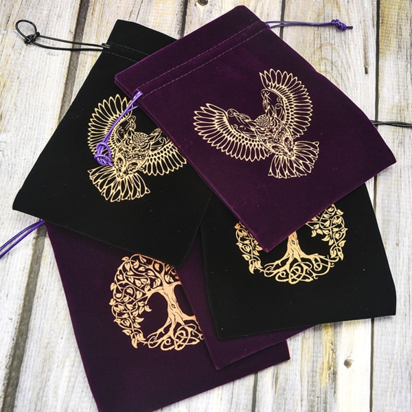 Tarotspad Astrolabe Häxa Altare Divination Pendel Divination Bordsduk Rekvisita Brädspel Flanell Smycken Förvaringsväska Purple 3