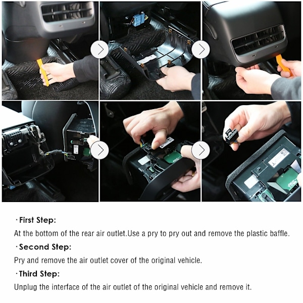 Takaistuimen viihdejärjestelmän AC-paneeli 7 tuuman näytöllä ja langattomalla Carplay-toiminnolla
