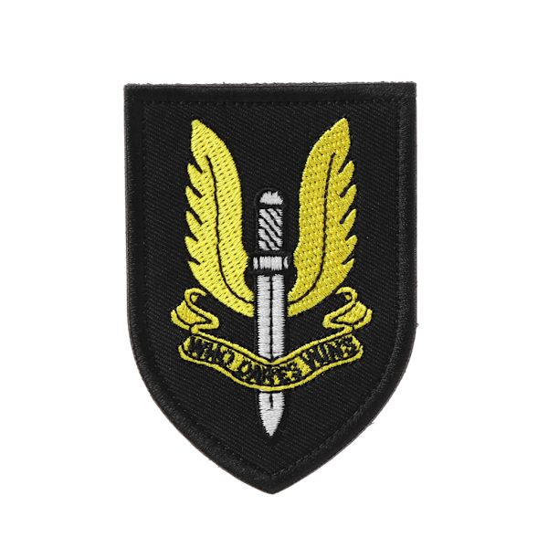 Airsoft SAS Merker SWAT Nylon Morale Emblem Paintball Badge Taktisk Militær Who Dares Wins Armbind Applikasjon for Jakker