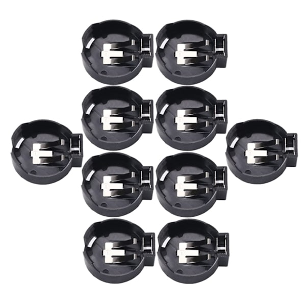 10 STK Sort CR2477 Knapcelle Batteri Sokkelholder til 3V Knapbatteri