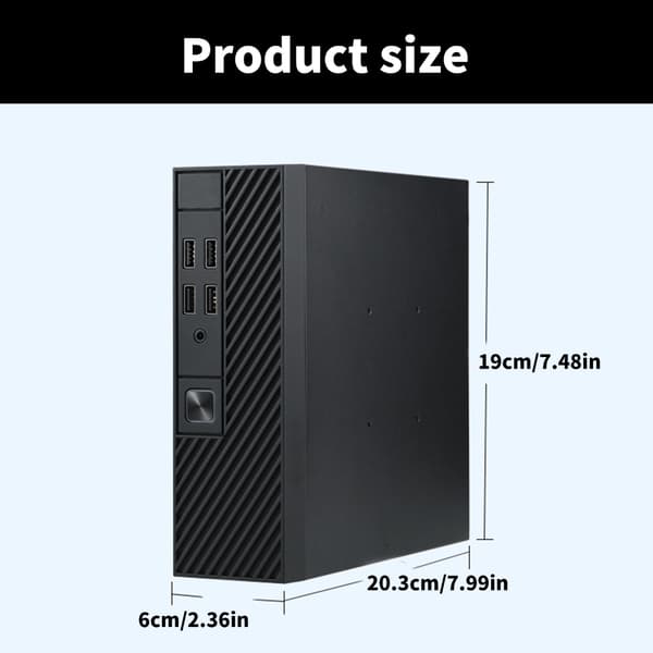 M10 Mini ITX PC-chassi Tower HTPC Litet Chassi Speldatorchassi Server