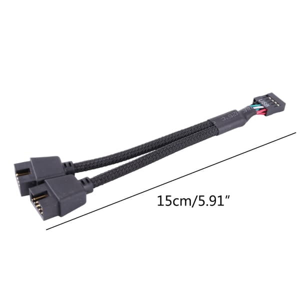 9Pin USB Header Hun 1 til 2 Han Forlængerkabel Kort Desktop 9-Pin USB HUB