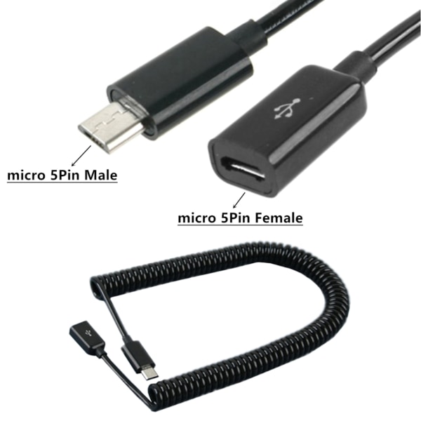 Mikro- USB kabel, hona till hane förlängningsladdningssladd Datatråd Signalstabilitet Överföringslinje 100cm/300cm White 3m