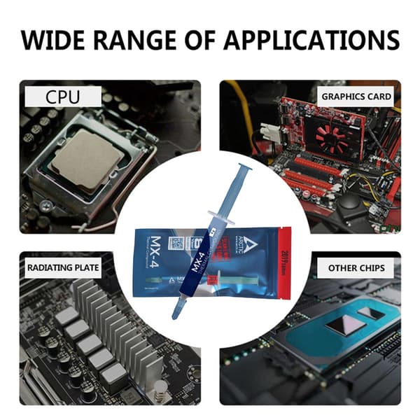 4g silikon termisk pasta for CPU GPU skriver datamaskin kjøleribbe MX-4