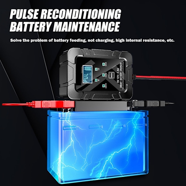 Automatisk 6V 12V Batterivedligeholder til Biler Motorcykler RV'er med Hurtig Opladning