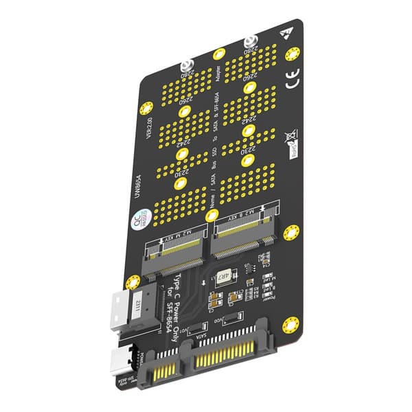 NVME M.2 SSD'er til SATA3 og SFF8654 Adapter til Lagerudvidelse