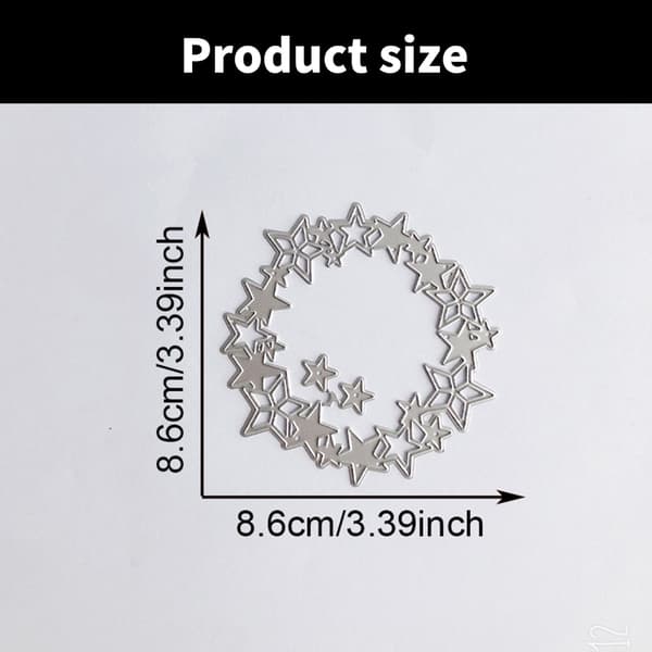 Cirkel Stjärnram Stansar Stjärnformade Skärande Stansar Präglings Schabloner Formar för Kort