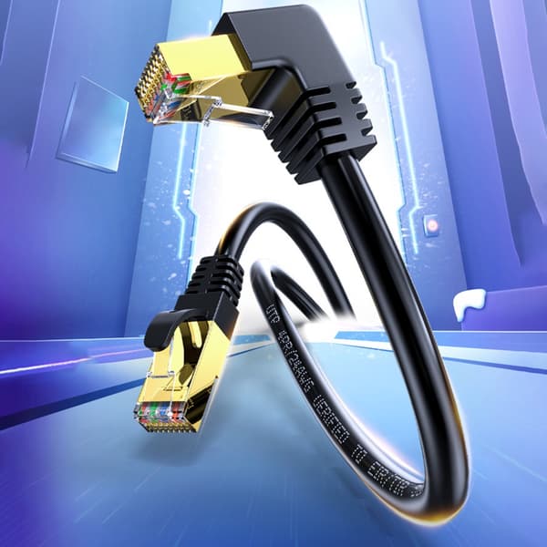 Cat8 Ethernet-kabel 10 Gbps snabb nätverkssladd 10 Gigabit patchkabel 1m Bend up