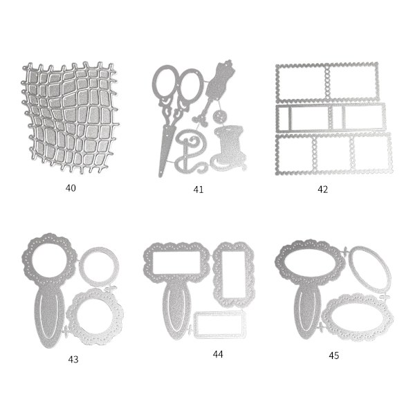 Rutnät Ram Metall Skärning Dies Scrapbooking Stencil Die Cuts Kort Prägling DIY Fotoalbum Form Formdekoration 41