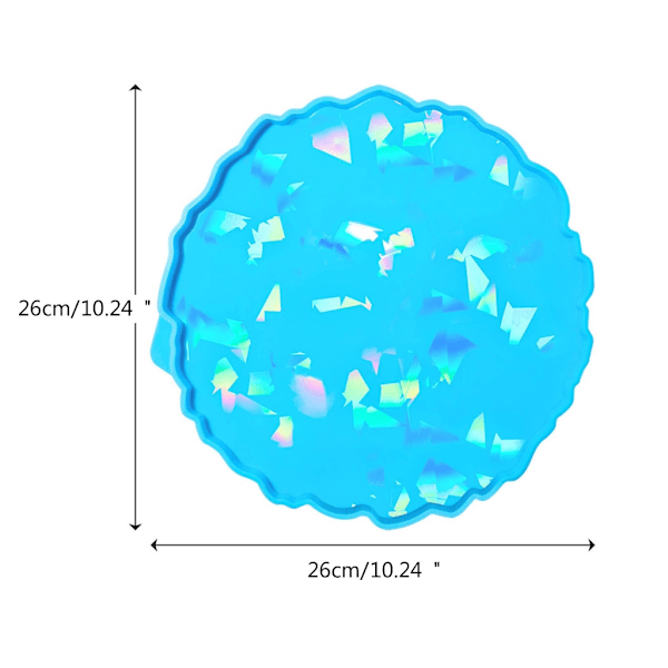 Oregelbunden form bricka silikonform smyckeskrin holografisk hartsform