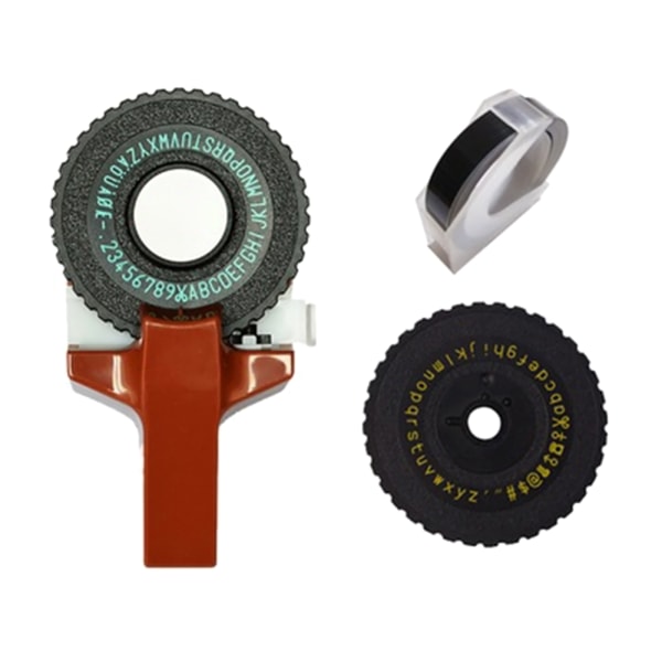 for Motex E101 Etikettskriver +2 hjul Håndstempling Utskrift for dymo 3D Preging Manuell Tapeskriver Bokstaver Mac