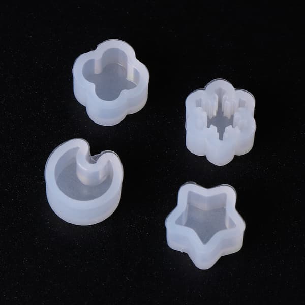 DIY Små Øredobber Stud Harpiksform 8 Par Øre Studs Krystall Epoksyform Dekor