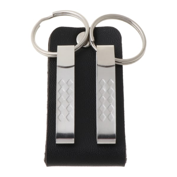 Praktisk läderbältesögla för män med 2 löstagbara clips för nyckelring Fin bil för nyckelring Bälte för nyckelring Ho