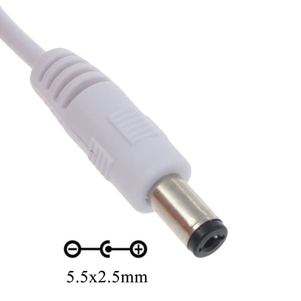 USB DC 5V 5.5 x 2.5mm Opladerkabel USB2.0 DC5V Strømstik 1M/2M3M Holdbart 3m