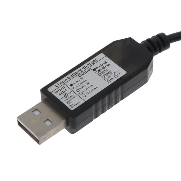 USB til DC 5.5x2.5mm til DC 4.2Volt Strømplugg Koblingskabel USB til DC