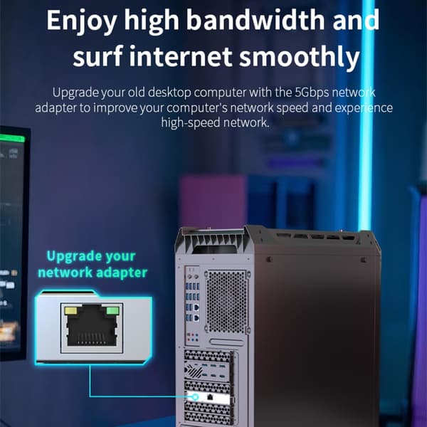 5G Pcie til RJ45 Netværksadapter RTL8126B Chip Gigabit Ethernet Controller